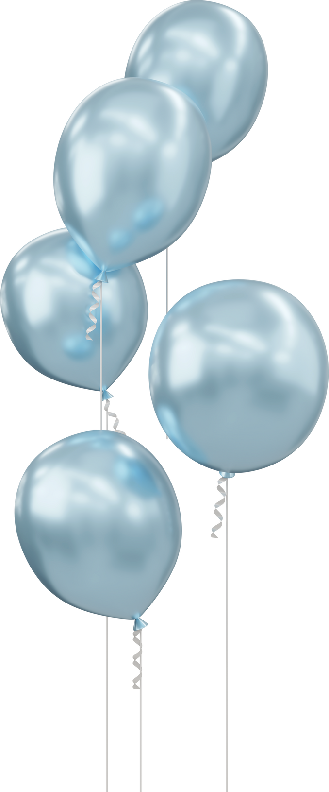 Blue Metallic Balloons